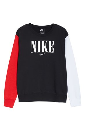 Nike Sportswear Essential Colorblock Crewneck Sweatshirt black