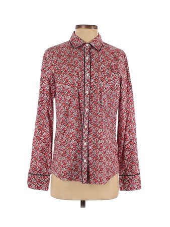 Liberty Art Fabrics for J.Crew Floral Red Long Sleeve Button-Down Shirt Size 6 - 75% off | thredUP