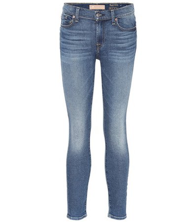 Ankle Skinny mid-rise cropped jeans