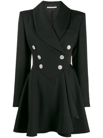 Alessandra Rich Button Fronted Coat Dress - Farfetch