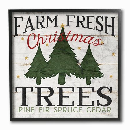The Stupell Home Decor Collection Farm Fresh Christmas Trees Framed Giclee Texturized Art - Walmart.com - Walmart.com
