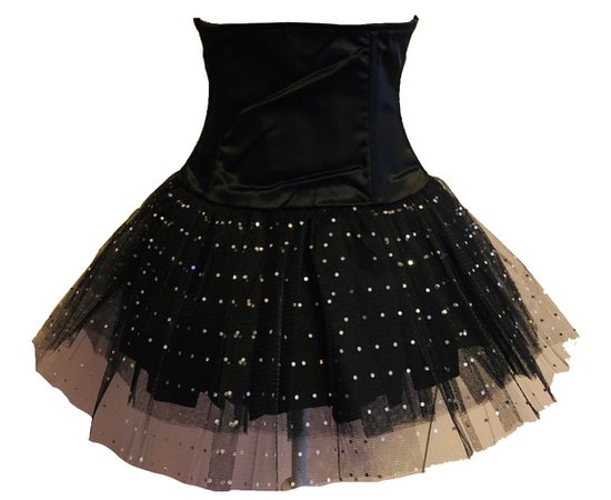 black mesh glitter mini skirt