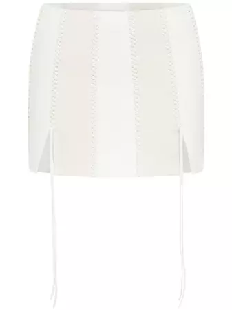 Dion Lee Striped Knitted Miniskirt - Farfetch