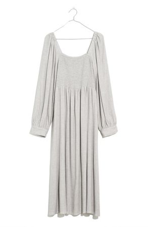 Madewell Lucie Long Sleeve Smocked Gauze Midi Dress | Nordstrom