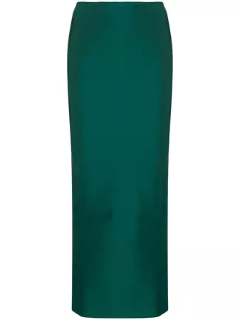 Herve L. Leroux high-waisted fitted maxi skirt