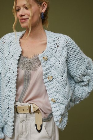 Cozy Cable-Knit Cardigan | Anthropologie