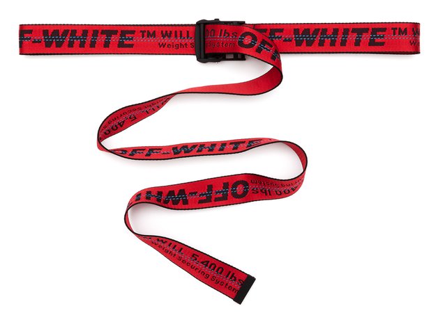off white belt red
