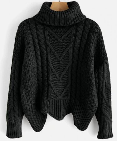 black sweater