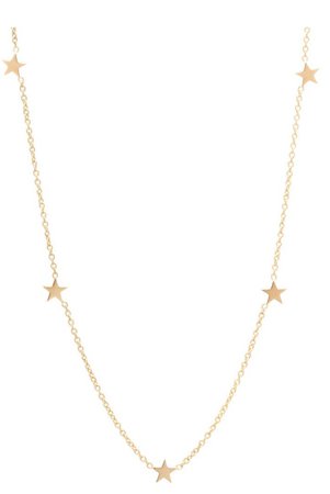 gold necklace stars