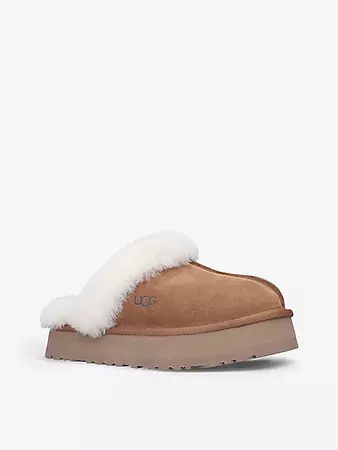 UGG - Disquette shearling-lined suede slippers | Selfridges.com