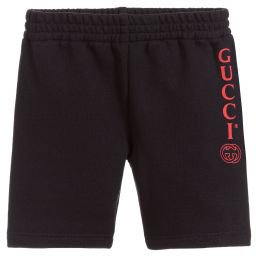 Gucci - Navy Blue Cotton Jersey Shorts | Childrensalon