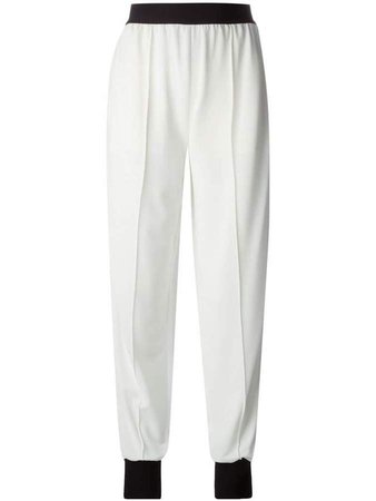 contrast tapered trousers