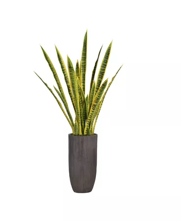 Vintage Home 58.25" Tall Snake Plant Sansevieria Artificial Lifelike Faux in Resin Planter