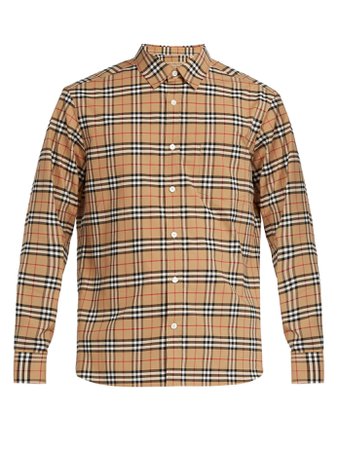 George House-check cotton-blend shirt | Burberry | MATCHESFASHION.COM