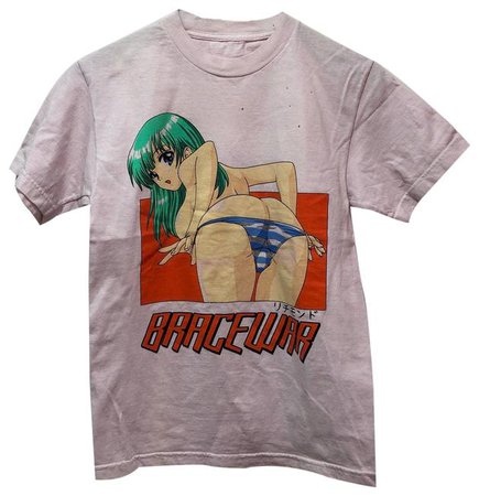 *clipped by @luci-her* Vintage White Bracewar Anime Tee Shirt Size 8 (M) - Tradesy