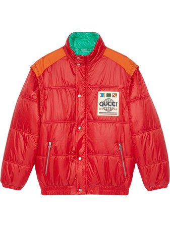 Gucci Logo Patch Padded Coat