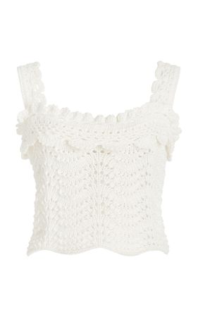 Cropped Crochet Top By Oscar De La Renta | Moda Operandi