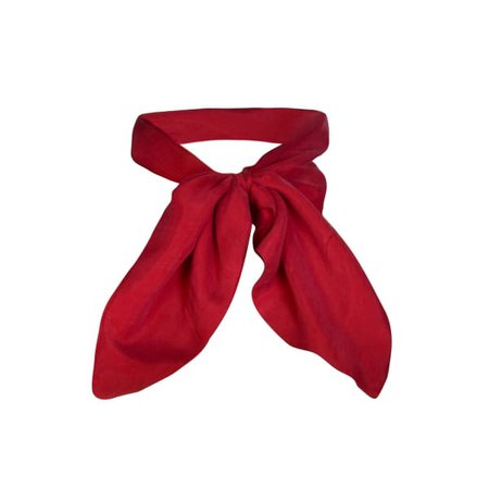 Cleo Red Sustainable silk touch neck scarf | Sarvin | Wolf & Badger