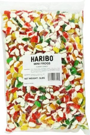 Haribo Gummy Candy, Mini Frogs, 5-Pound Bag