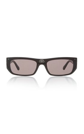 Shield Acetate Square-Frame Sunglasses By Balenciaga | Moda Operandi