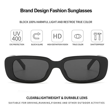 MAXJULI Classic Square Sunglasses for Women Retro Fashion Sunglasses UV400 Protect Rectangle Frame Eyewear Oculos de Sol 8305 | Wish