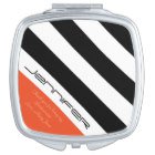oranges and black stripes compact mirror | Zazzle.com
