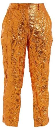Sies Marjan - Willa Crinkled Finish Trousers - Womens - Orange