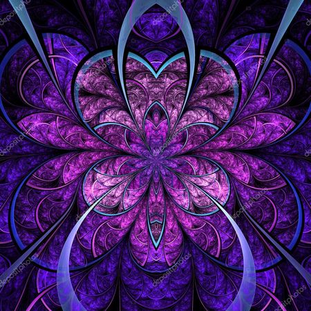 Dark purple fractal flower, digital artwork for creative graphic design Stock Photo by ©KeilaNeokow 30327957