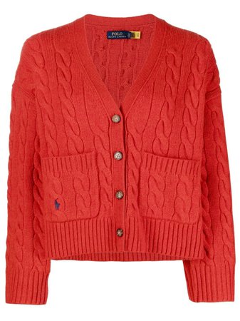 Polo Ralph Lauren cable-knit Relaxed long-sleeve Cardigan - Farfetch