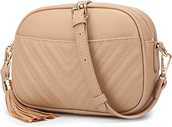 lola mae Quilted Crossbody Bag, Trendy Design Shoulder Purse (Sands): Handbags: Amazon.com
