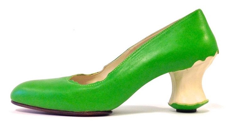 green apple core shoes