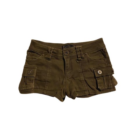 brown fairy grunge cargo short shorts