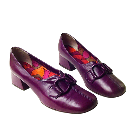 60s vintage Mod Purple Leather Shoes
$68.00