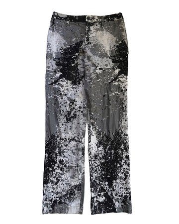 Secret Item Archive sur Instagram : Issey Miyake Splatter Texture Pants Size: 3 Available via Website • Pair of pants with an illusion of splattered paint or a bleach job…