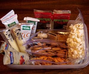 Create a healthy snack station and always keep it stocked in your fridge and/or pantry so you avoid the temptation of grabbing something not so healthy..
