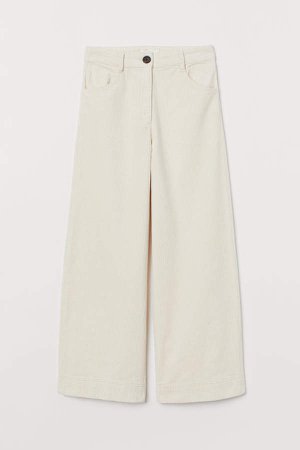Cotton Corduroy Pants - White