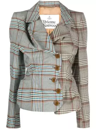 Vivienne Westwood Asymmetric Panelled Tweed Jacket - Farfetch