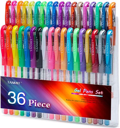 Amazon.com: Gel Pens, 36 Colors Gel Pens Set for Adult Coloring Books, Colored Gel Pen Fine Point Marker, Great for Kids Adult Doodling Scrapbooking Drawing Writing Sketching