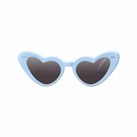 blue heart shaped sunglasses