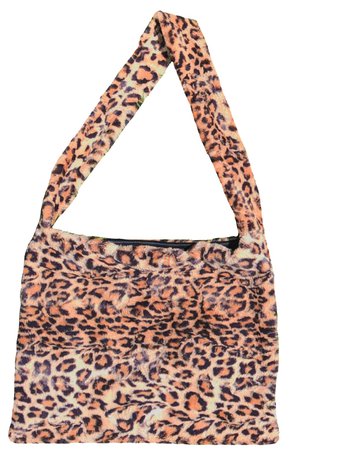 fuzzy leopard bag