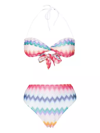 Missoni Zigzag Bandeau Bikini Set - Farfetch