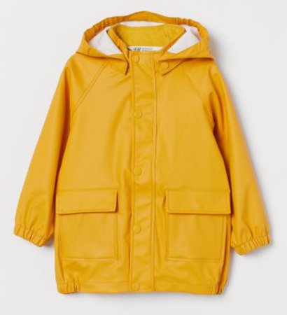 yellow rain jacket