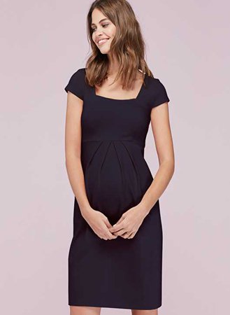 Farah Maternity Shift Dress in Blue | Isabella Oliver US