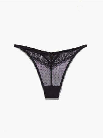 Candy Hearts Lace G-String in Black Caviar | SAVAGE X FENTY