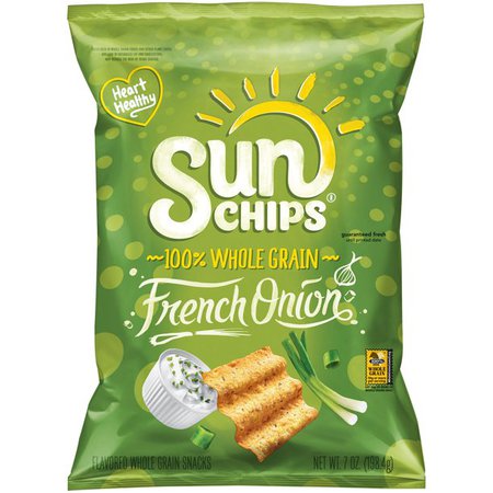 SunChips; French Onion Flavored Whole Grain Snacks, 7 oz. Bag - Walmart.com