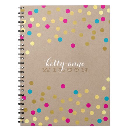 Pink And Gold Personalized Notebook | Zazzle.com