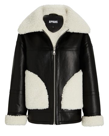 Apparis Catalina Faux Leather Jacket In Black | INTERMIX®