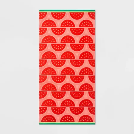 Watermelon Slices Beach Towel XL Coral - Sun Squad™ : Target