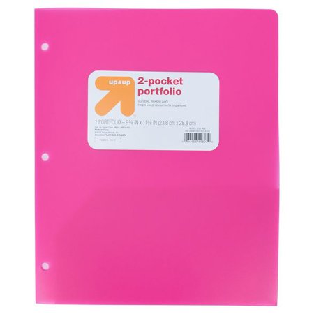 2 Pocket Plastic Folder Pink - Up&Up™ : Target
