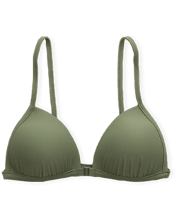 Aerie Perky Triangle Bikini Top, Olive Fun | Aerie for American Eagle